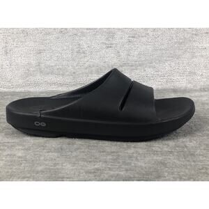 Oofos Ooahh Slide Sandals Mens Size 14 Black Comfort Recovery Relax Shoes